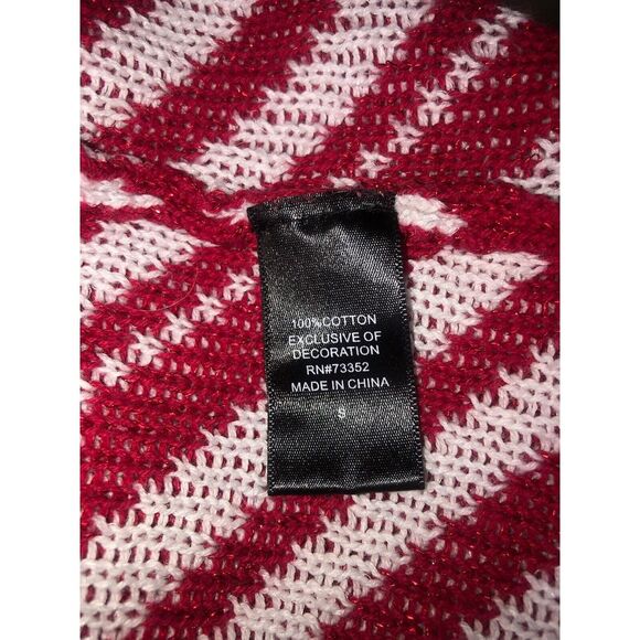 Blizzard Bay Ugly Sweater Small Christmas Unicorn Red White Candy‎ Stripe - Picture 6 of 8